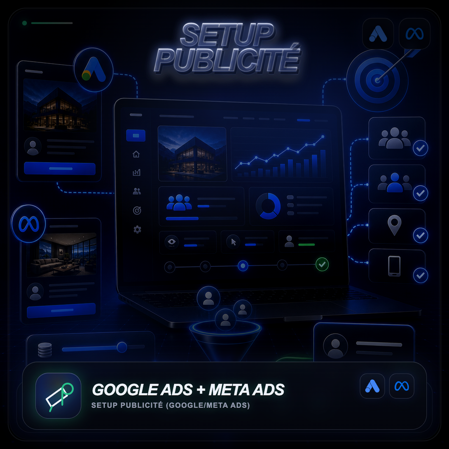 Setup publicité (Google/Meta Ads)